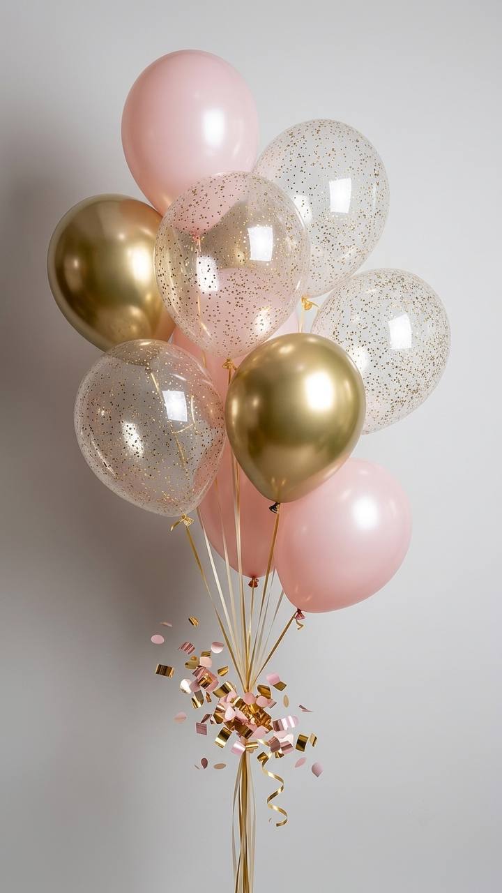 Фонтан шаров «Нежное сияние»